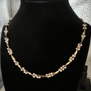 Vintage Pearl & Gold Tone 30" Necklace